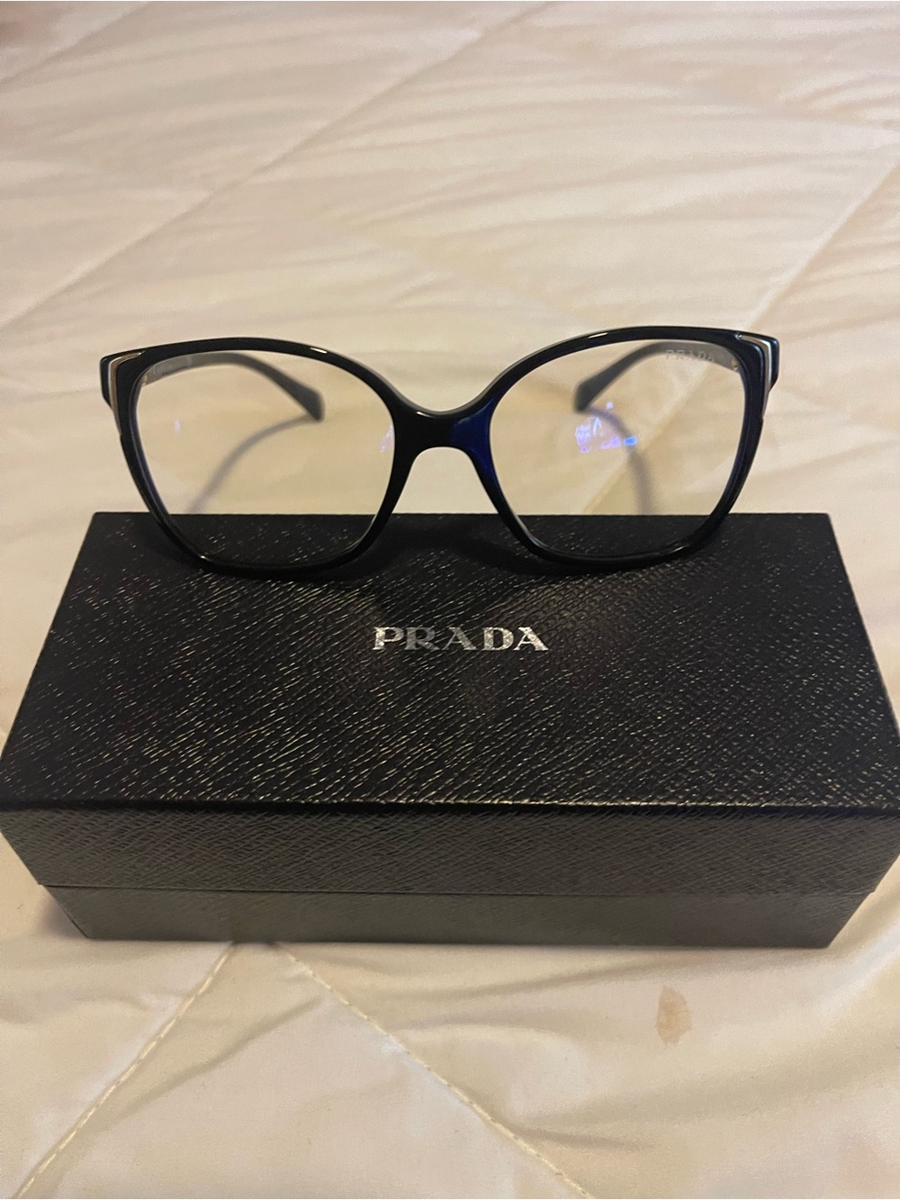 Prada Black Gloss Cat-Eye Eyeglasses
